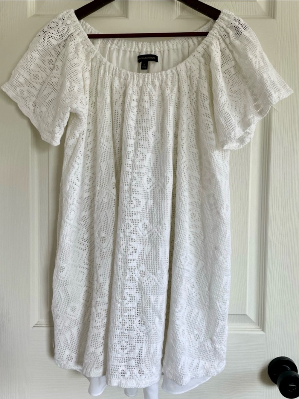 Banana Republic Eyelet Off Shoulder Dress Daytime Dress Vacation Classic Summer